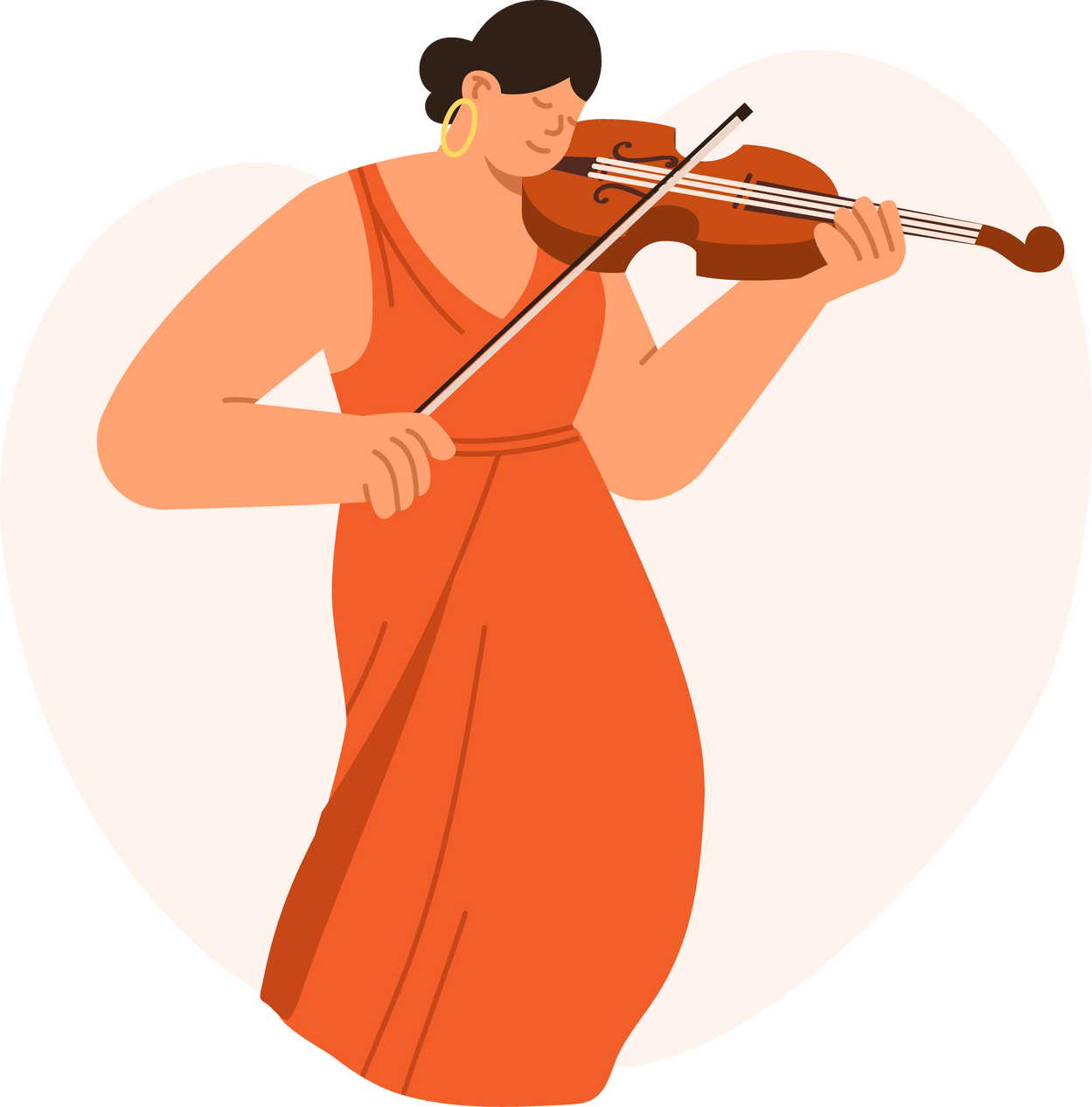 Female Playing the Violin